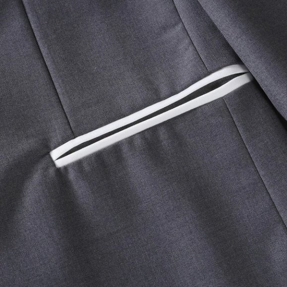 Grey Mens Shawl Collar Blazer & Pants - Picture 5 of 6